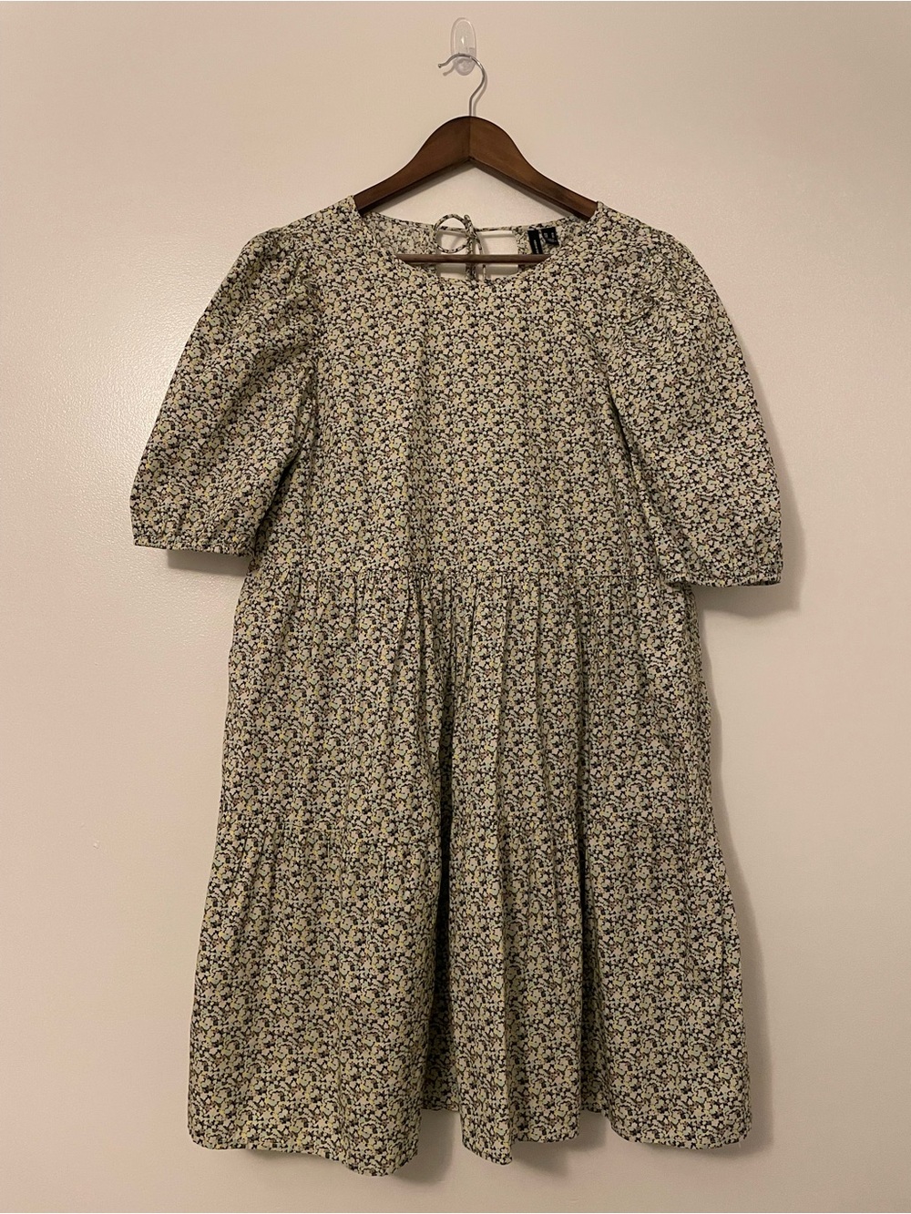 Vero Moda Lykee Loose Fit Prarie Boho Puff Sleeve Mini Dress